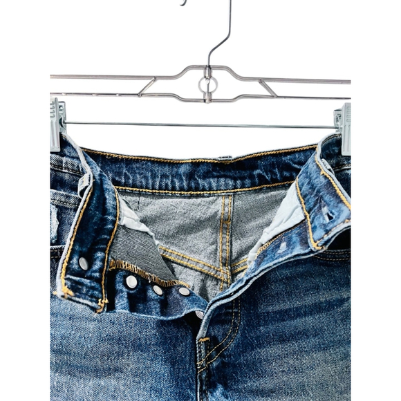 Levi Strauss 501 Cut Off Button Fly Denim Jean Shorts Waist 25" Women's Blue - Picture 4 of 7